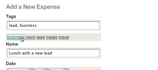 Tag expenses